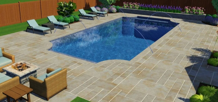 3D Backyard Pool Design in Burlington, NC